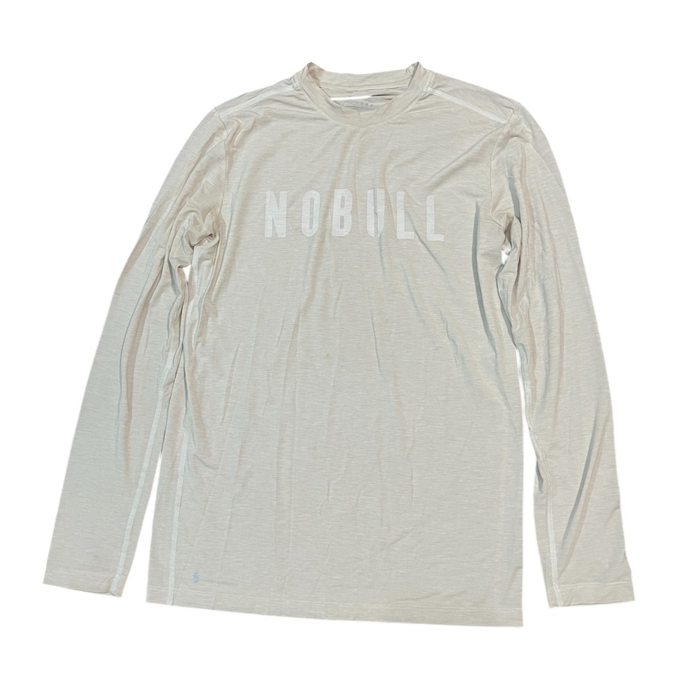 NOBULL Long Sleeve Shirt in Cream/Ivory size M